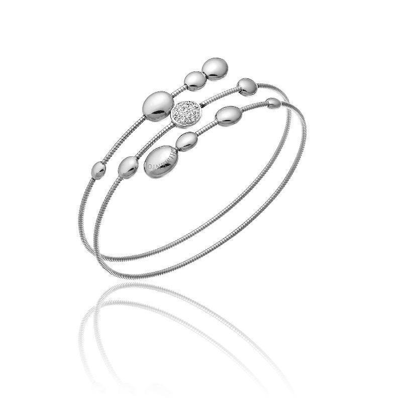 Chimento Armillas Acqua 18ct White Gold 0.13ct Diamond Triple Row Bangle 1B01442B15170 Image 1