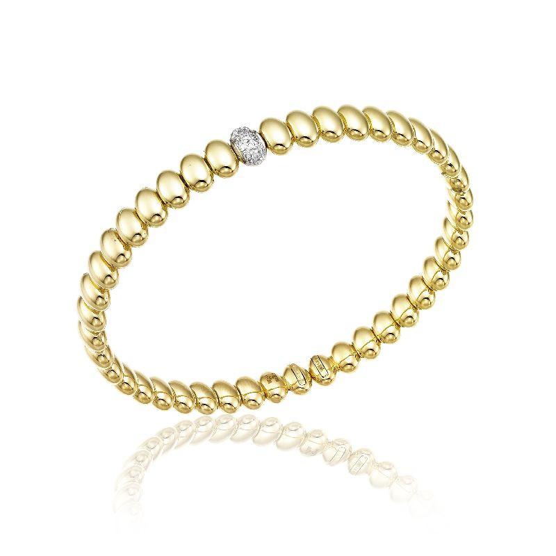 Chimento Armillas Acqua 18ct Yellow Gold 0.07ct Diamond Drop Bangle 1B01439B12170 Image 1