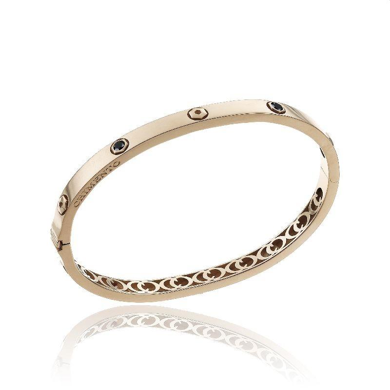 Chimento Armillas Be Mine 18ct Rose Gold 0.30ct Black Diamond Bangle 1B01313BN6 Image 1