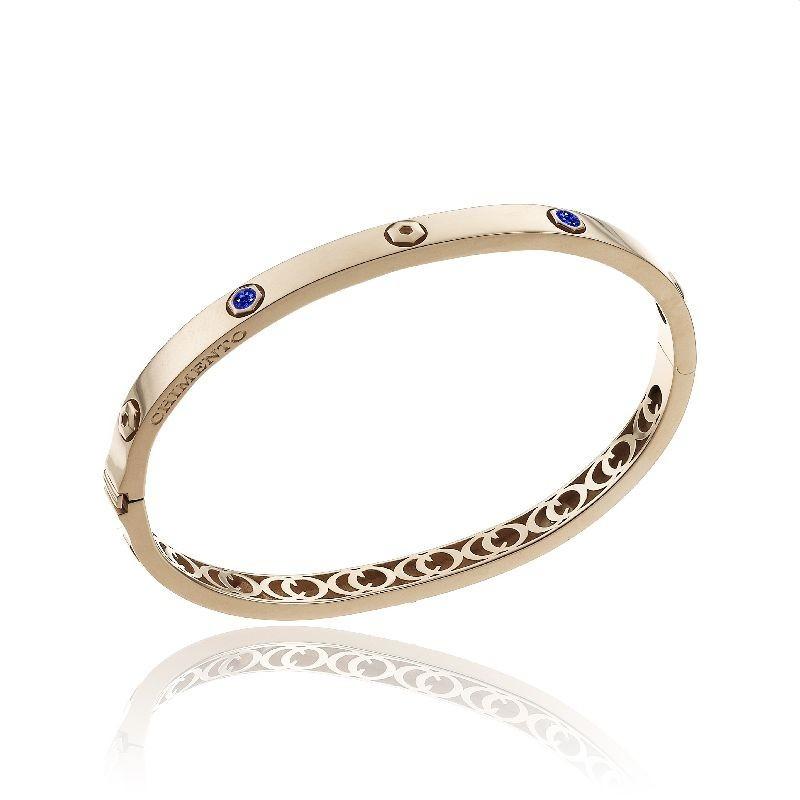Chimento Armillas Be Mine 18ct Rose Gold 0.40ct Sapphire Bangle 1B01313SS6 Image 1