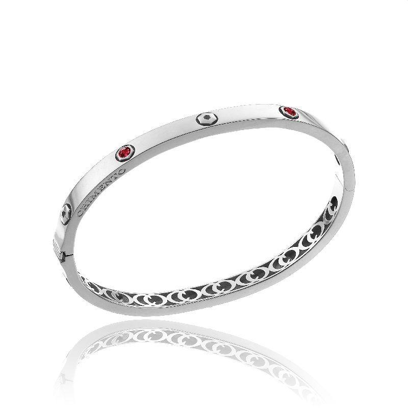 Chimento Armillas Be Mine 18ct White Gold 0.40ct Ruby Bangle 1B01313RR5 Image 1
