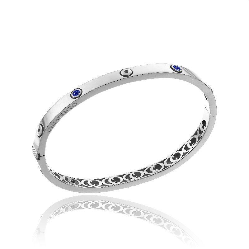 Chimento Armillas Be Mine 18ct White Gold 0.40ct Sapphire Bangle 1B01313SS5 Image 1