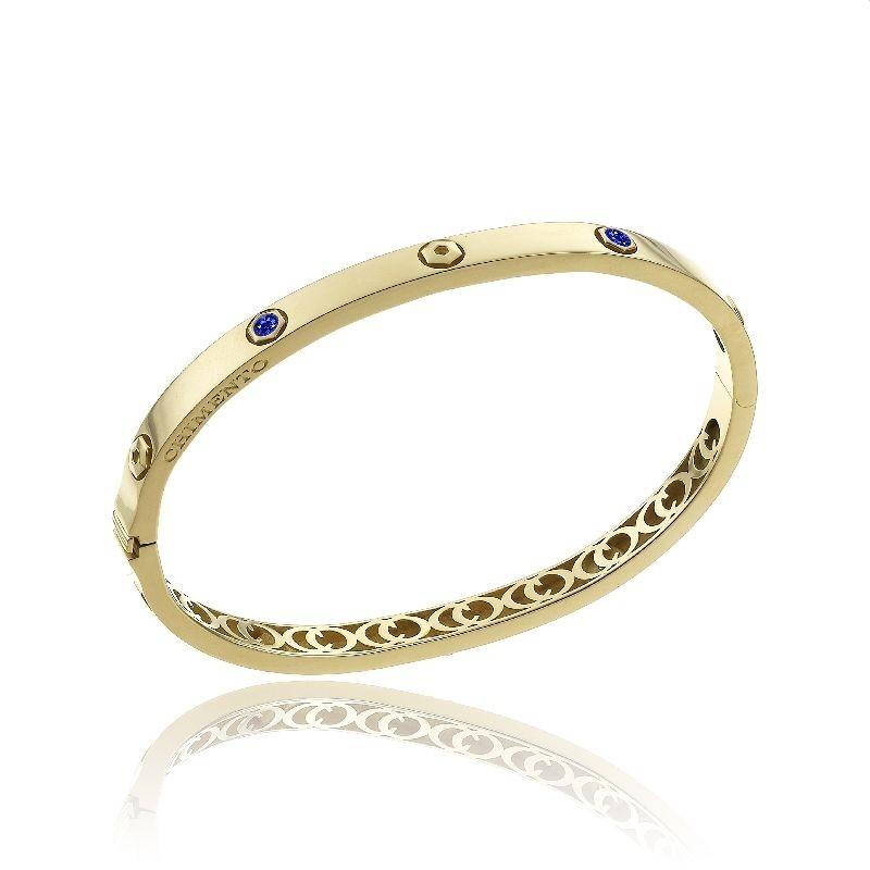 Chimento Armillas Be Mine 18ct Yellow Gold 0.40ct Sapphire Bangle 1B01313SS1 Image 1