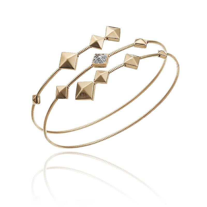 Chimento Armillas Pyramis 18ct Rose Gold Diamond Spiral Bangle 1B01454B16170 Image 1