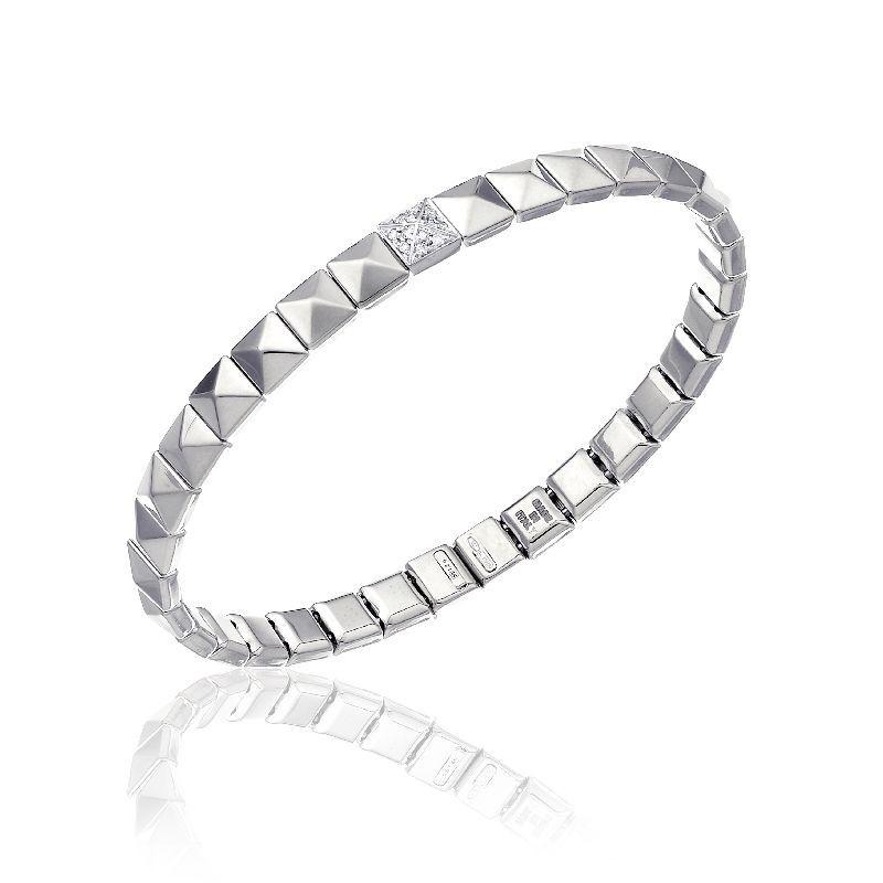 Chimento Armillas Pyramis 18ct White Gold Diamond Studs Bangle 1B01452B15170 Image 1
