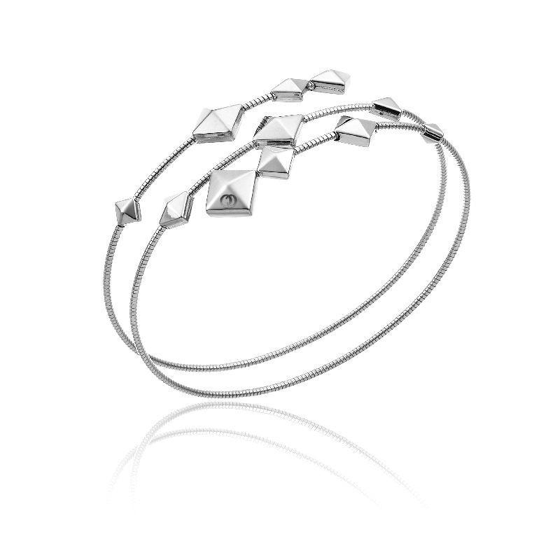 Chimento Armillas Pyramis 18ct White Gold Studs Spiral Bangle 1B01454ZZ5170 Image 1