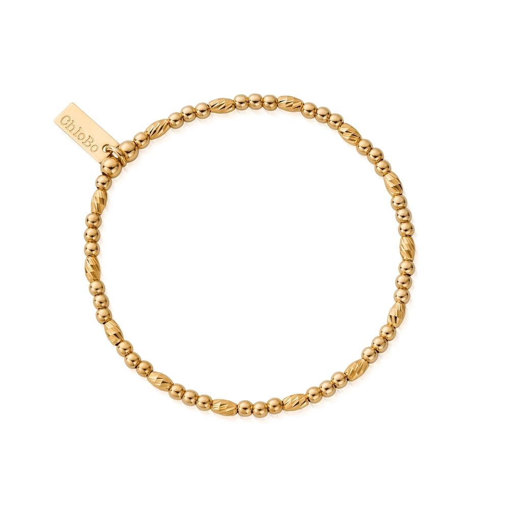 Chlobo Boho Luxe Gold Plated Dainty Sparkle Bracelet CBO-607 Image 1