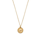 Chlobo Boho Luxe Gold Plated Diamond Cut Chain with Bobble Compass Pendant CBO-544 Image 1