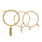 Chlobo Boho Luxe Gold Plated Guidance Set of 3 Bracelets CBO-571 Image 1