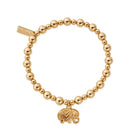 Chlobo Boho Luxe Gold Plated Mini Small Ball Elephant Bracelet CBO-613 Image 1