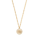 Chlobo Boho Luxe Gold Plated Twisted Rope Chain Flower Mandala Necklace CBO-542 Image 1