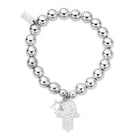 Chlobo Boho Luxe Medium Ball Moon and Star Hamsa Hand Bracelet CBO-616 Image 1