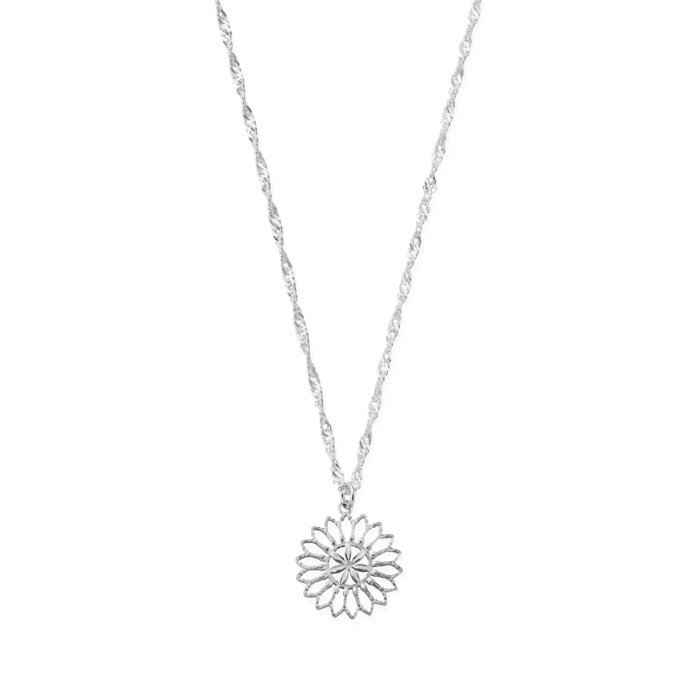 Chlobo Boho Luxe Twisted Rope Chain Flower Mandala Necklace CBO-541 Image 1
