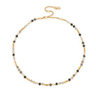 Chlobo Gold Plated Aura Strengthening Black Rutilated Quartz Necklace CBO-677 Image 1