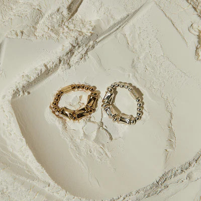 Chlobo Gold Plated Chunky Twist Ring CBO-689/L Image 2
