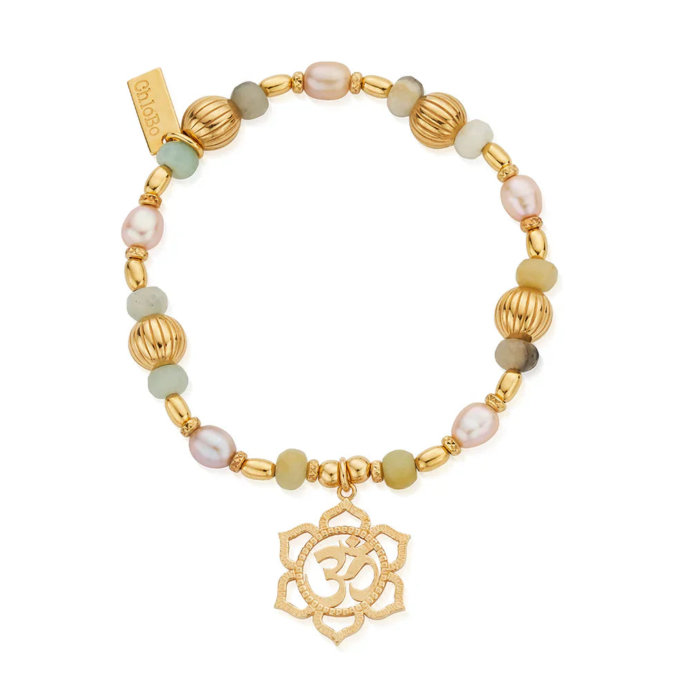 ChloBo Gold Plated Divine Lotus Bracelet CBO-737 Image 1