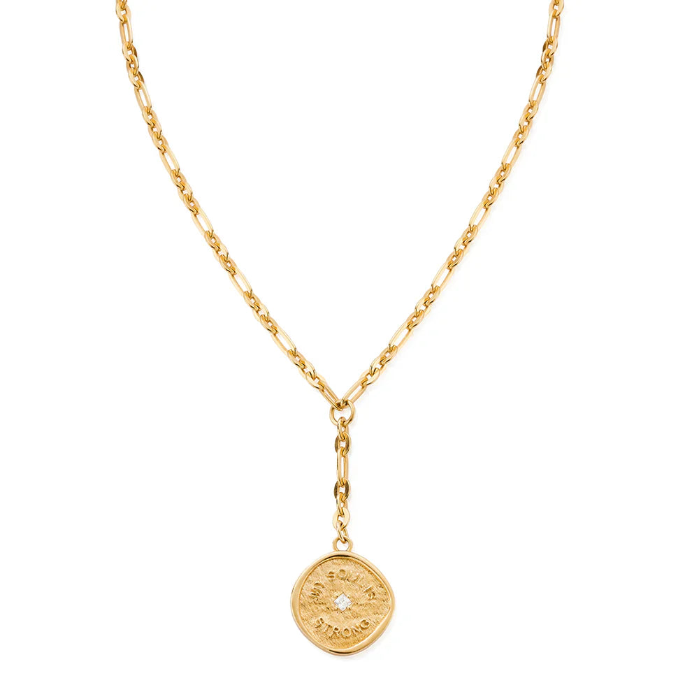 Chlobo Gold Plated My Soul Is Strong Necklace CBO-679 Image 1