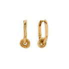 Chlobo Gold Plated Power Within Oval Hoops CBO-684 Image 1