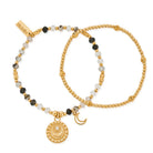 Chlobo Gold Plated Rising Woman Black Rutilated Quartz Set Of 2 CBO-674 Image 1