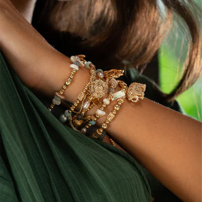 ChloBo Gold Plated Sacred Elephant Bracelet CBO-740 Image 2