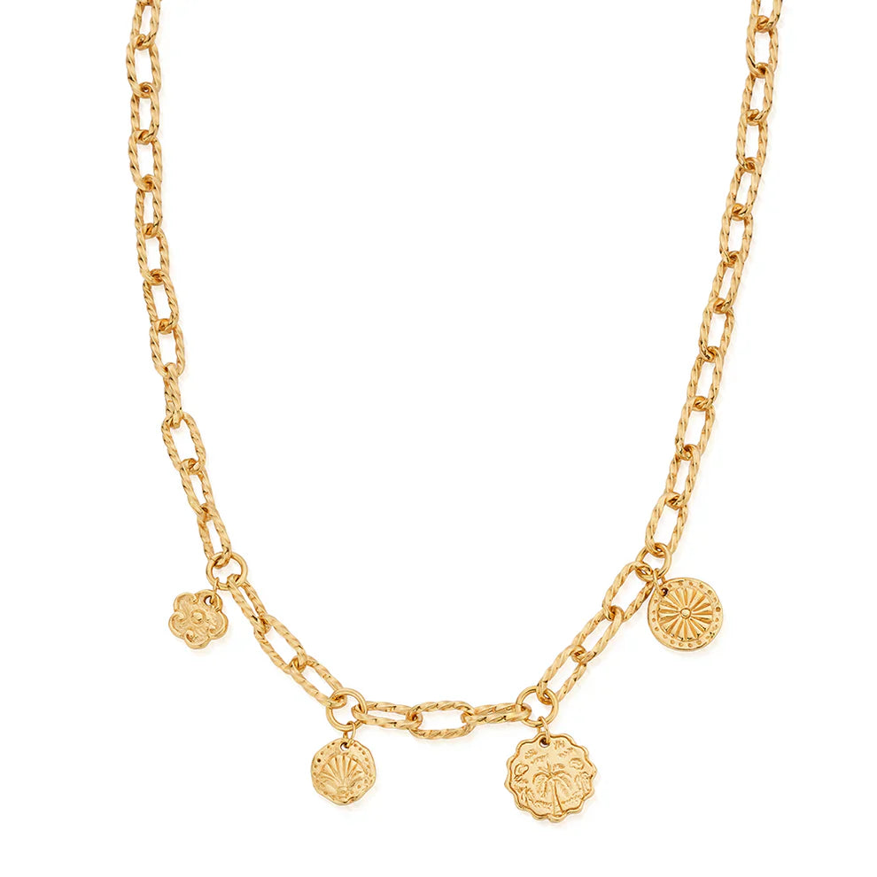 ChloBo Gold Plated Spirit of Bali Necklace CBO-745 Image 1