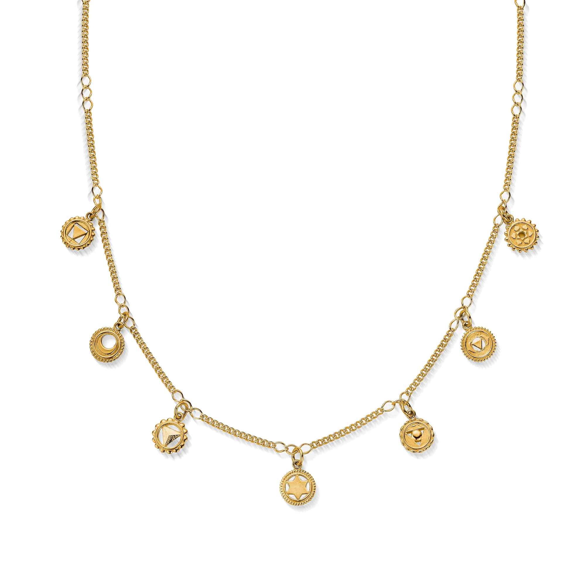 ChloBo Gold Plated Sterling Silver Positive Vibes Necklace CBO-510 Image 1