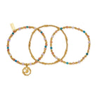 ChloBo Gold Plated Sterling Silver Soul Vibrations Set of 3 Rings CBO-534 Image 1