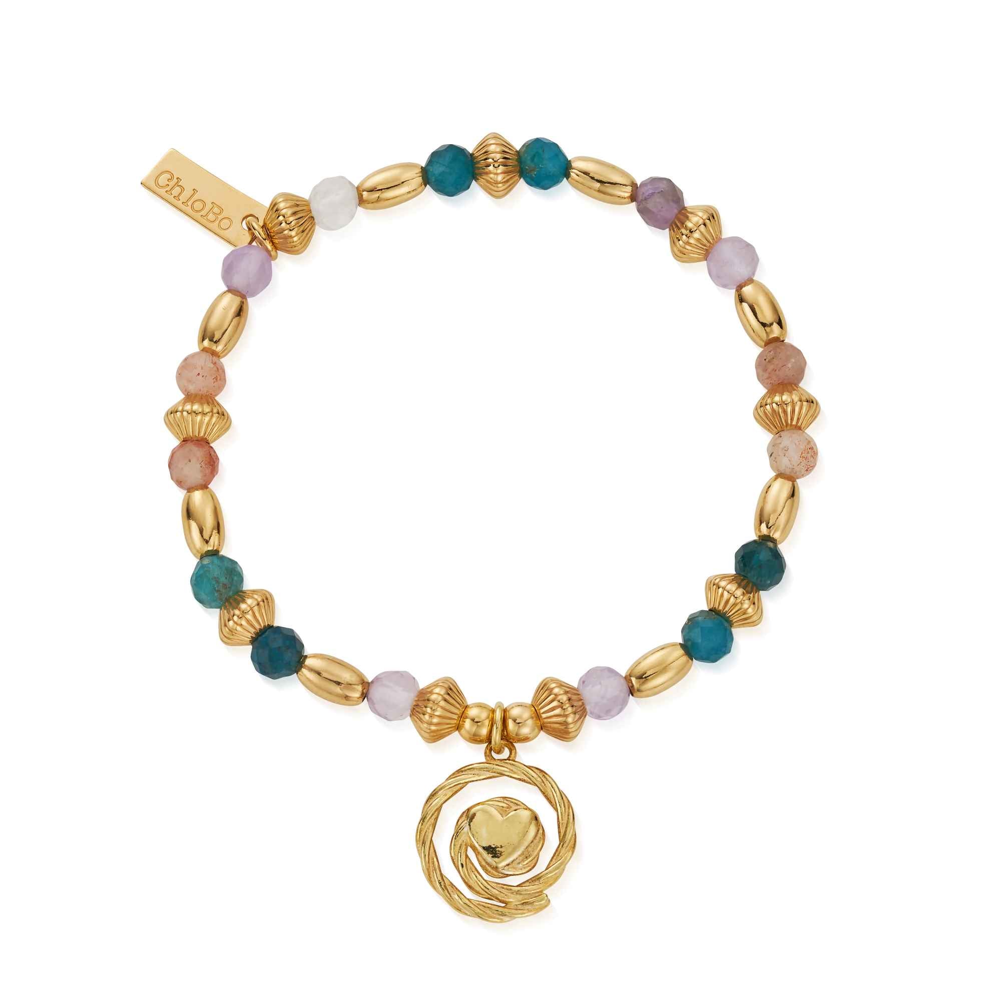 ChloBo Gold Plated Sterling Silver Spiritual Love Bracelet CBO-484 Image 1