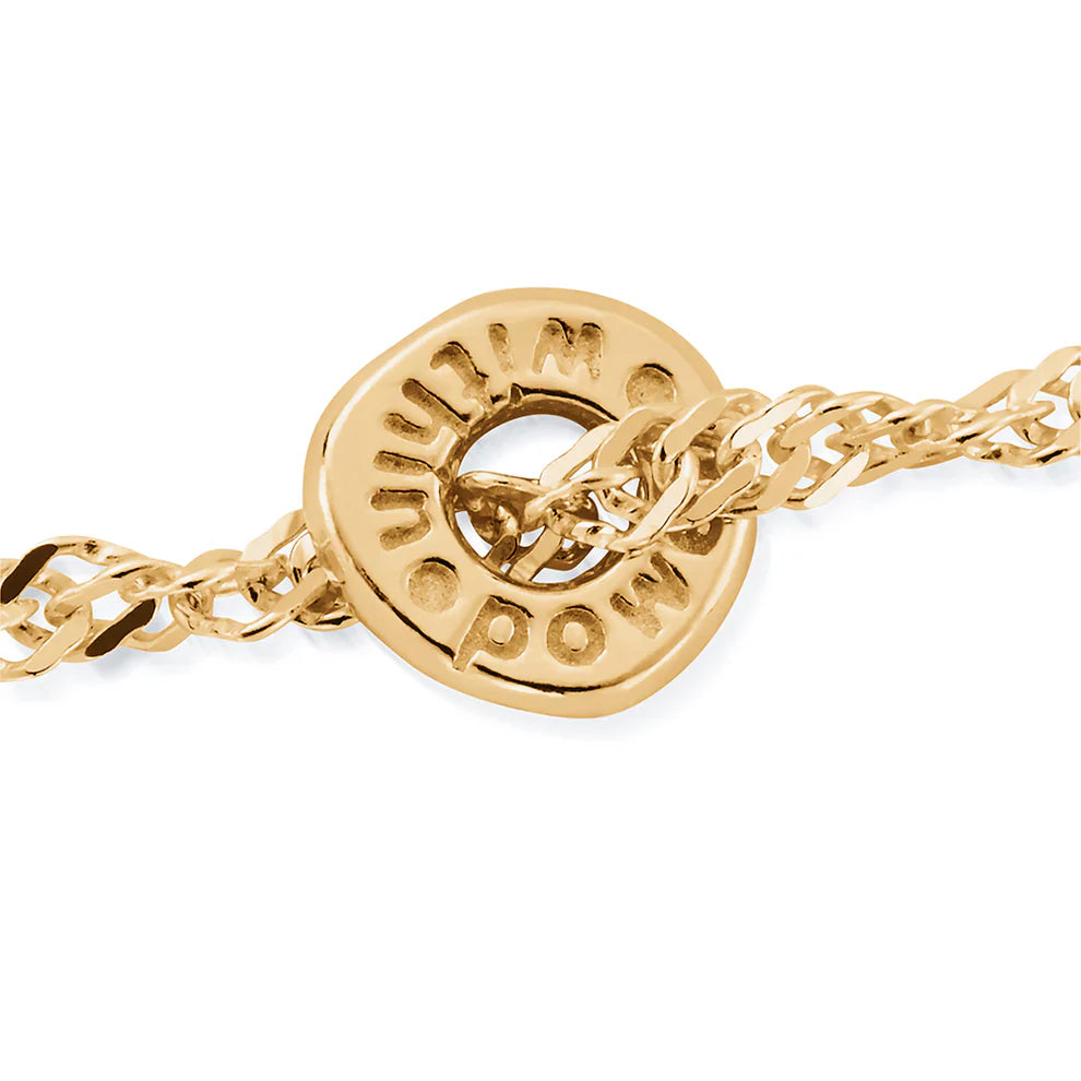 Chlobo Gold Plated Twisted Rope Chain Power Within Bracelet CBO-665 Image 2