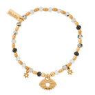 Chlobo Gold Plated Visionary Black Rutilated Quartz Bracelet CBO-670 Image 1