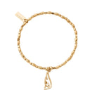 Chlobo Iconics Gold Plated Chlobo Iconics Soul Glow Interlocking Heart and Angel Wing Bracelet CBO-581 Image 1