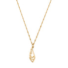 Chlobo Iconics Gold Plated Delicate Cube Interlocking Heart and Angel Wing Necklace CBO-538 Image 1