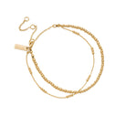 Chlobo Iconics Gold Plated Mini Cute Triple Bobble Chain Anklet CBO-556 Image 1