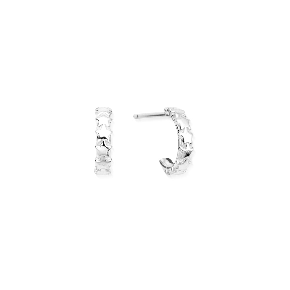 Chlobo Iconics Tiny Multi Star Huggie Hoop Earrings CBO-559 Image 1