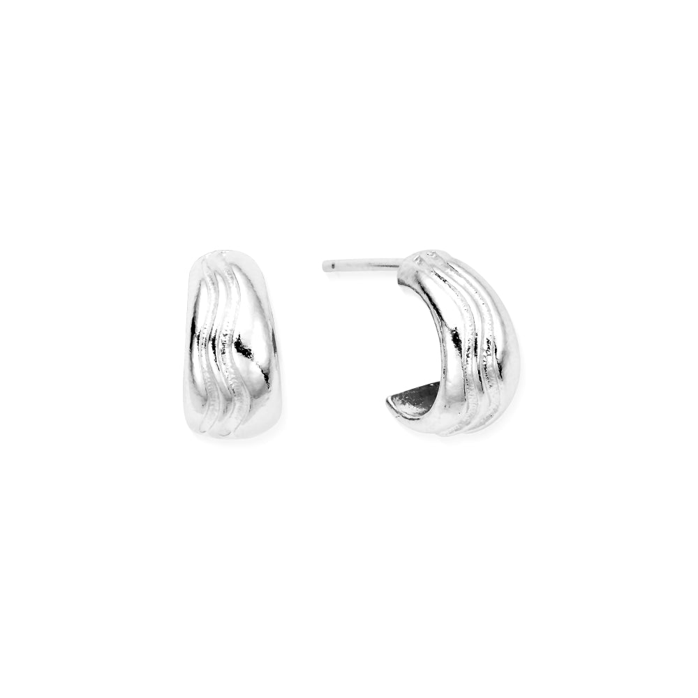 Chlobo Iconics Wave Huggie Hoop Earrings CBO-563 Image 1