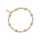 Chlobo Mixed Metal Gold Plated and Silver Cute Oval Bracelet CBO-629 Image 1