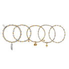 Chlobo Mixed Metal Gold Plated and Silver Lucky Set of 5 Bracelets CBO-577 Image 1