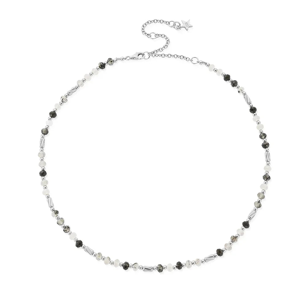 Chlobo Sterling Silver Aura Strengthening Black Rutilated Quartz Necklace CBO-656 Image 1