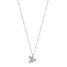 ChloBo Sterling Silver Bobble Chain Hummingbird Necklace CBO-103 Image 1