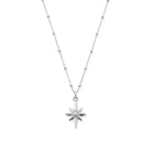 ChloBo Sterling Silver Bobble Chain Lucky Star Necklace CBO-105 Image 1