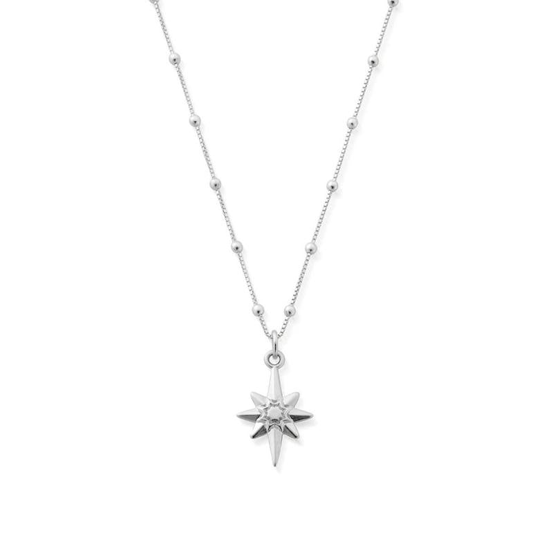 ChloBo Sterling Silver Bobble Chain Lucky Star Necklace CBO-105 Image 1