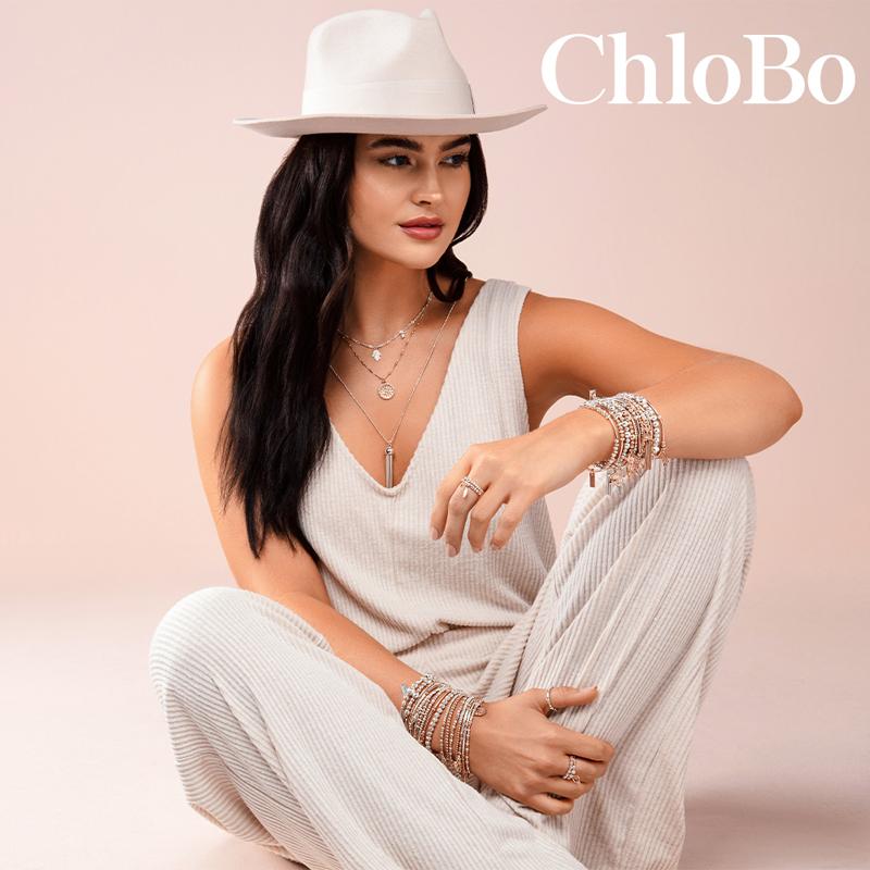 ChloBo Sterling Silver Bobble Chain Moon Flower Necklace CBO-104 Image 3