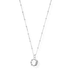 ChloBo Sterling Silver Bobble Chain Moon & Stars Necklace CBO-102 Image 1
