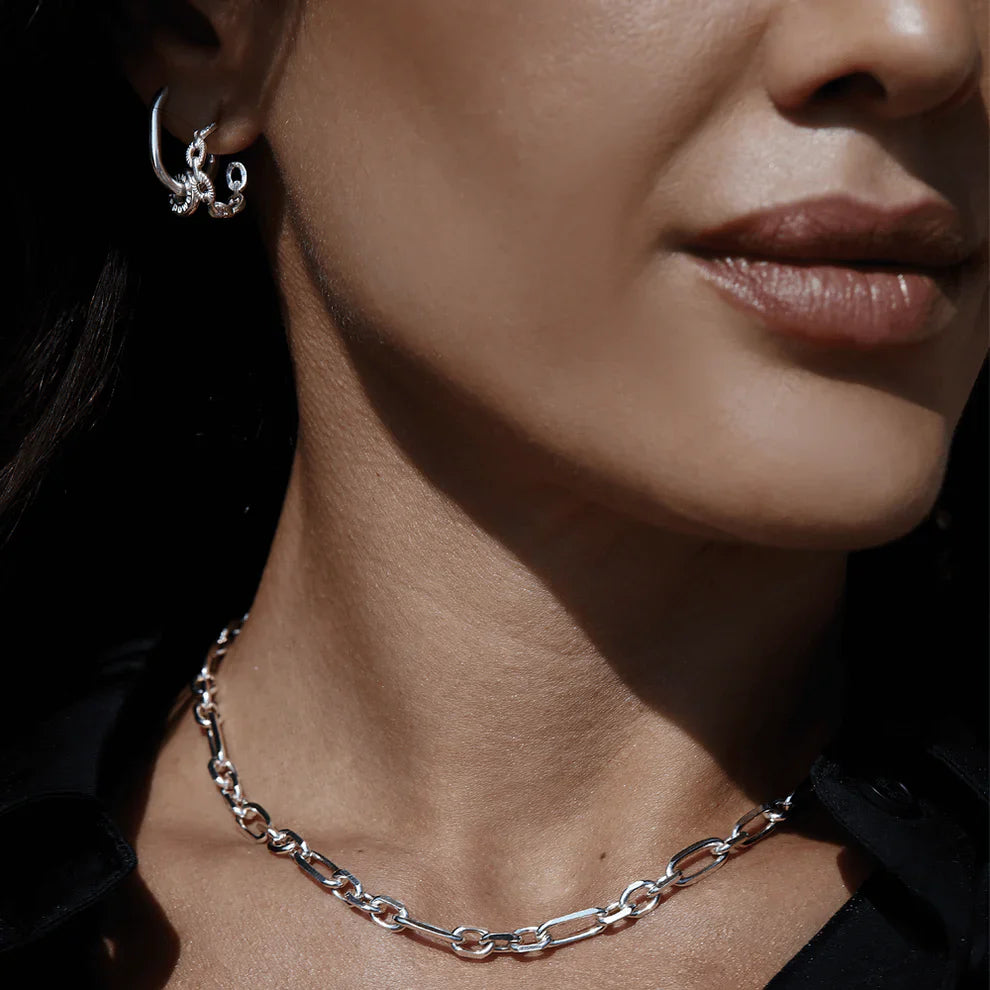 Chlobo Sterling Silver Chain Of Courage Necklace CBO-657 Image 3