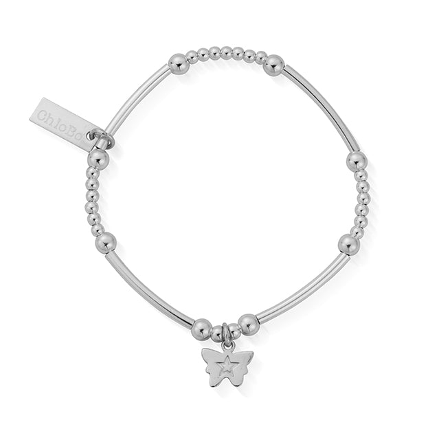ChloBo Sterling Silver Childrens Cute Mini Butterfly Bracelet CBO-237 Image 1