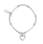 ChloBo Sterling Silver Childrens Cute Mini Open Heart Bracelet CBO-239 Image 1