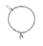 ChloBo Sterling Silver Childrens Mini Cube Double Feather Bracelet CBO-233 Image 1