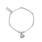 ChloBo Sterling Silver Childrens Mini Noodle Sparkle Rice Love Heart Charm Bracelet CBO-235 Image 1