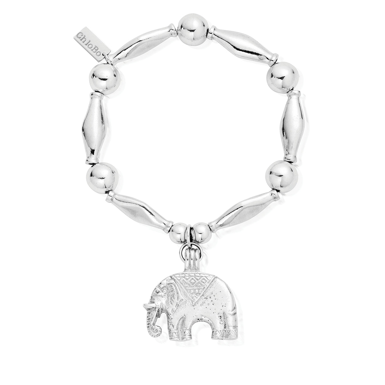 ChloBo Sterling Silver Chunky Elephant Bracelet CBO-225 Image 1