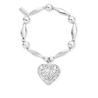 ChloBo Sterling Silver Chunky Filigree Heart Bracelet CBO-226 Image 1
